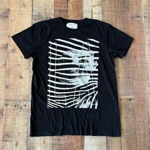 T-Bar & Cotton On Mens S/P Graphic Tee - Black & White Abstract Face Print